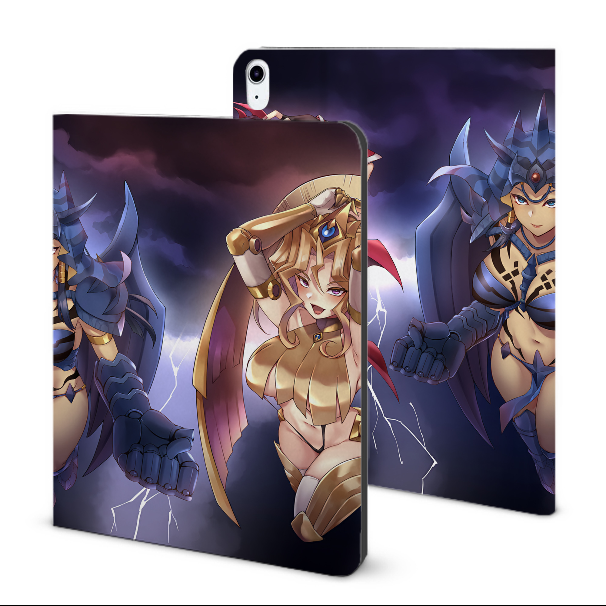 （画像用） 遊☆戯☆王 Yu-Gi-Oh! IPad ケース ブック型 PUレザー TPU 耐衝撃 軽量 薄型 ペン収納なし 全面保護 IPad 各モデル対応